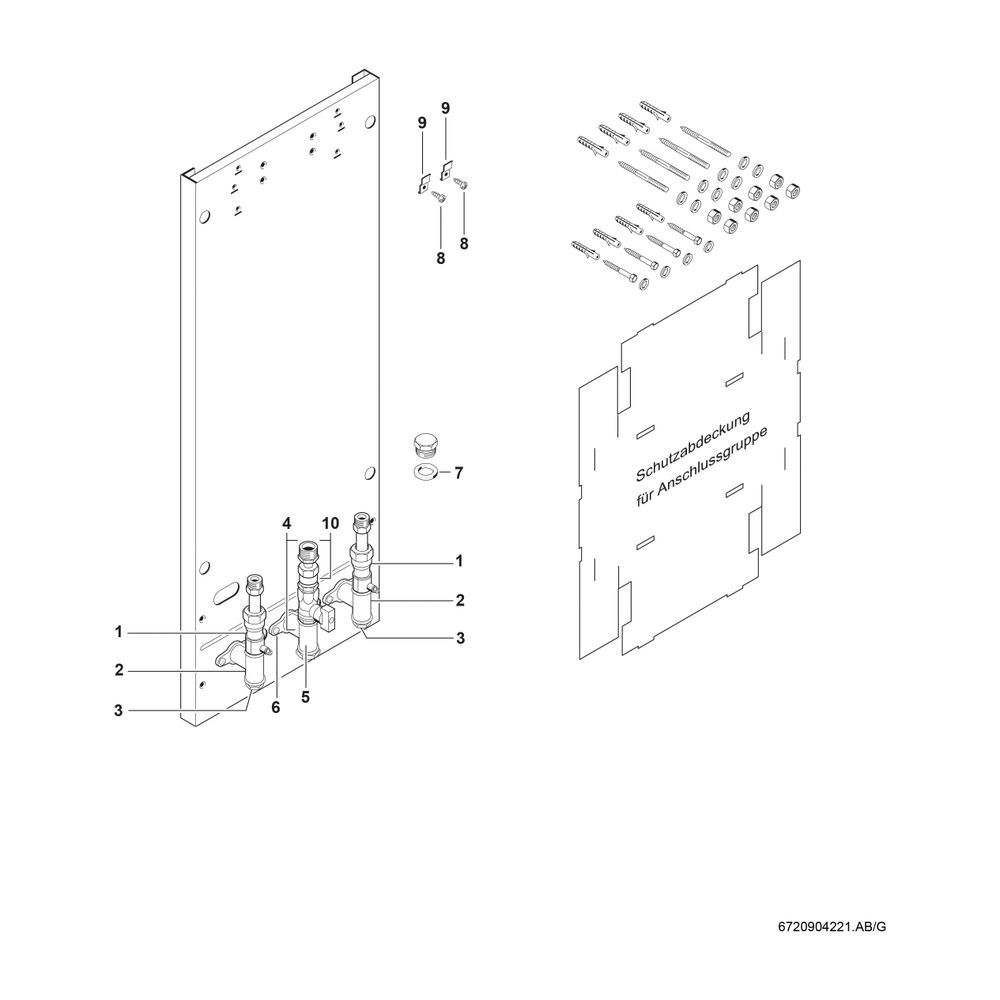 BOSCH Installationszubehör Nr. 962 Vormontageeinheit, Breite: 450 mm... JUNKERS-7719002284 4010009677321 (Abb. 2)