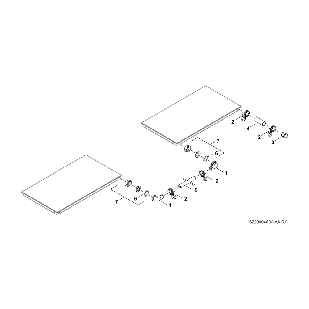 BOSCH Zubehör Solartechnik FS 6 Reihenverbindungs-Set für SO4000, SO5000... JUNKERS-7739300434 4010009858577 (Abb. 2)