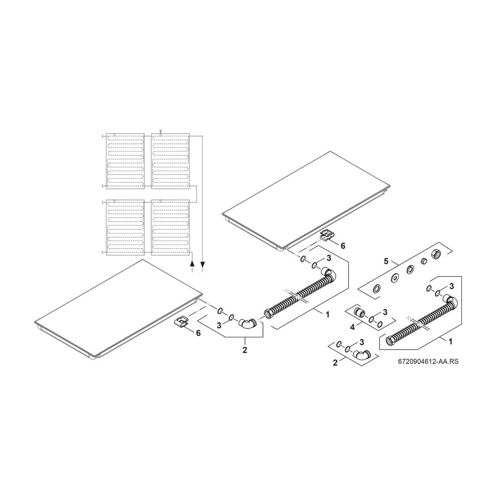 BOSCH Reihenverbindungs-Set FS 7-2 für Flachkollektoren... JUNKERS-8718532816 4051516724290 (Abb. 3)