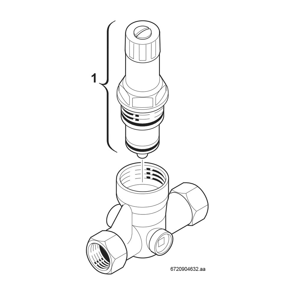 BOSCH Installationszubehör Nr. 620/1 Druckminderer einstellbar... JUNKERS-7719002804 4010009294573 (Abb. 2)