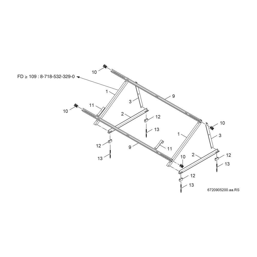 BOSCH Zubehör Solartechnik FKF 15 Aufständerung Grundset waagrecht... JUNKERS-7747025404 4047416709666 (Abb. 2)