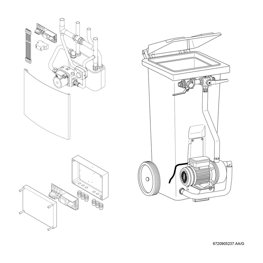 BOSCH natürliche Kühlstation NKS-1 mit Hocheffizenzpumpe... JUNKERS-8738211898 4062321274030 (Abb. 2)