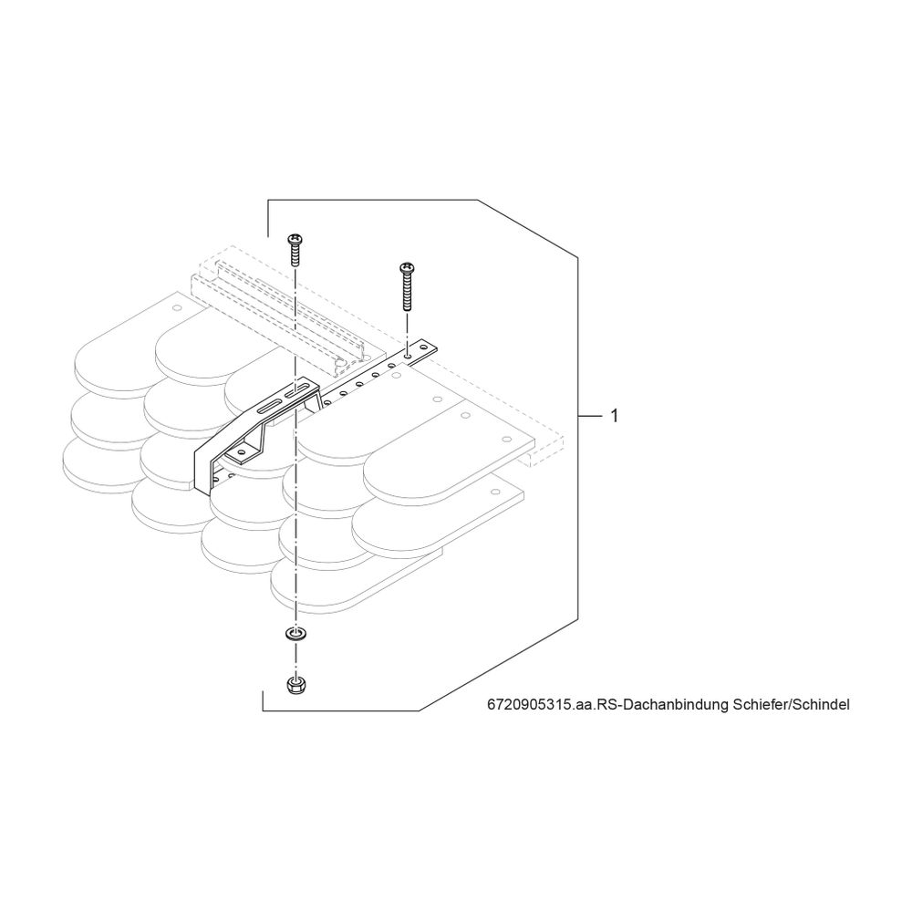 BOSCH Zubehör Solartechnik FKA 23 Dachanbindung Schiefer/Schindel... JUNKERS-7747025413 4047416709802 (Abb. 2)