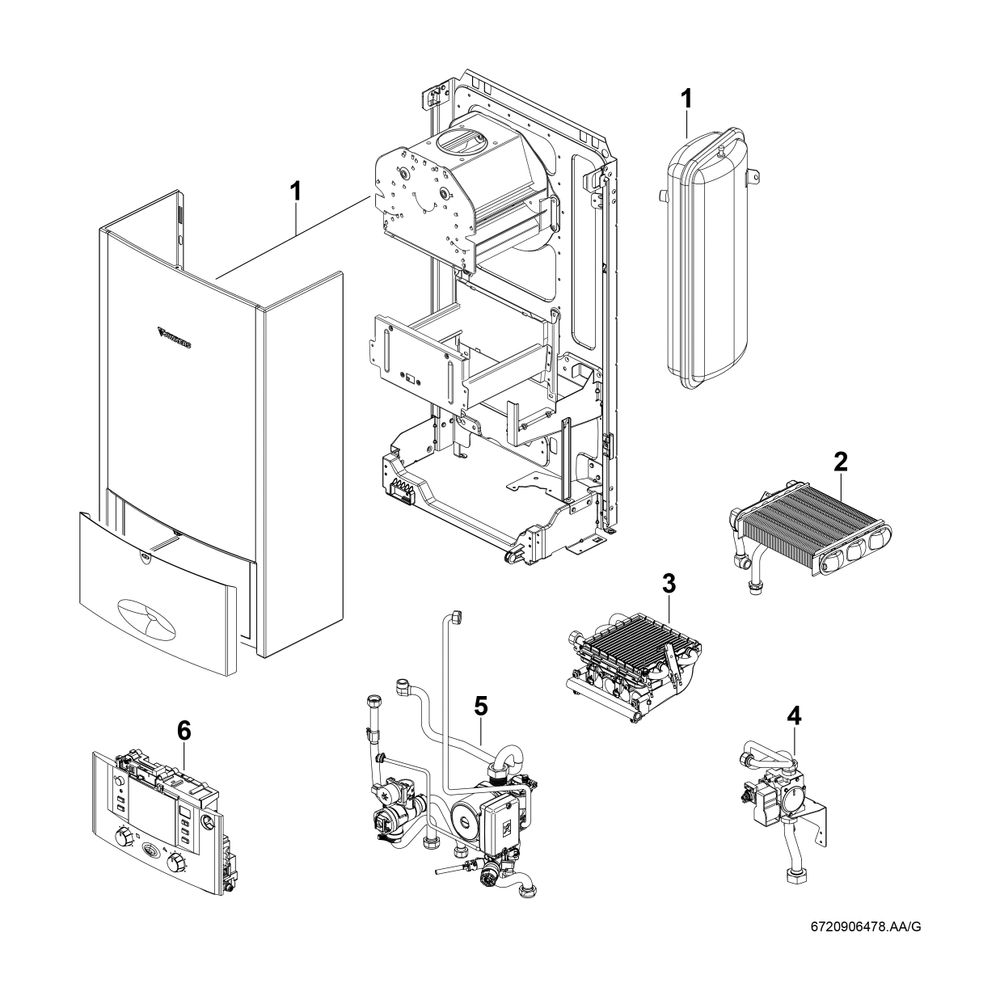 BOSCH Gas-Heizwertgerät, wandhängend CERAMINI ZSR 5/10-7 KE 23, 770x450x275... JUNKERS-7736900309 4054925619447 (Abb. 2)