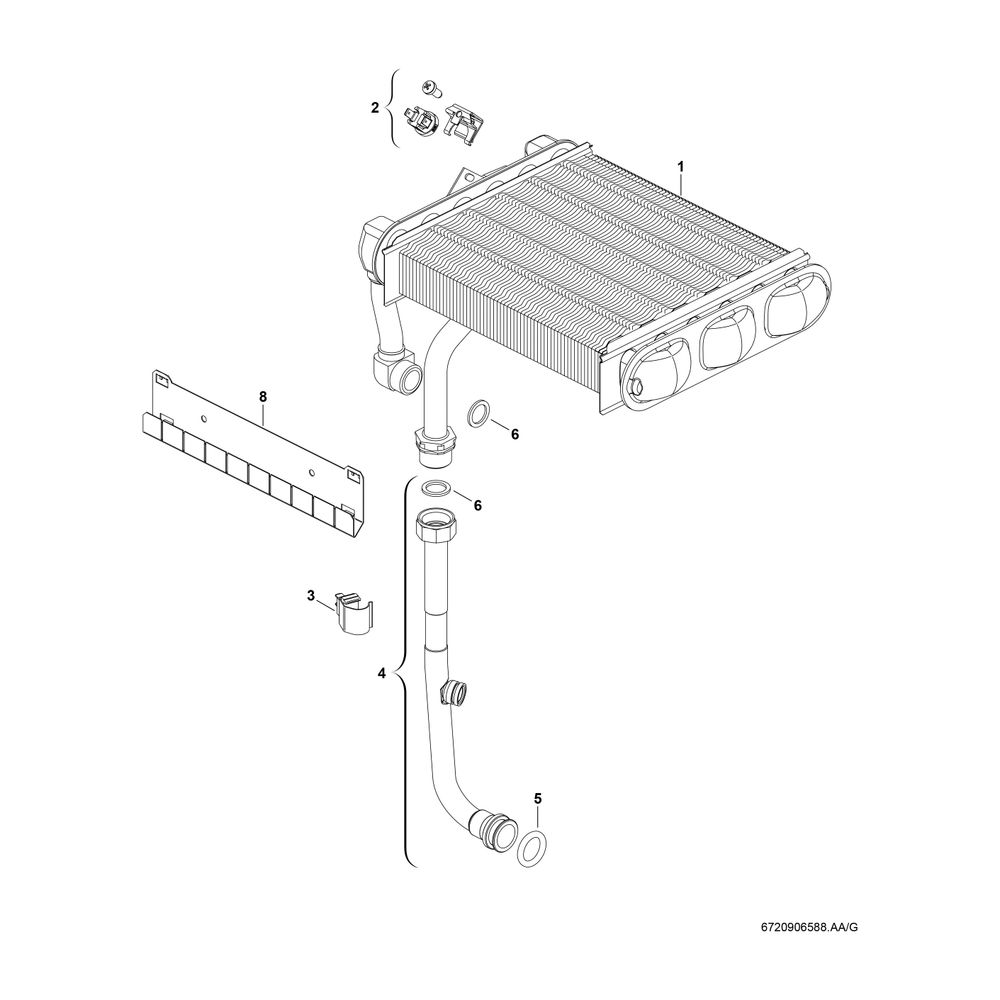 BOSCH Gas-Heizwertgerät, wandhängend CERAMINI ZSR 5/10-7 KE 23, 770x450x275... JUNKERS-7736900309 4054925619447 (Abb. 4)