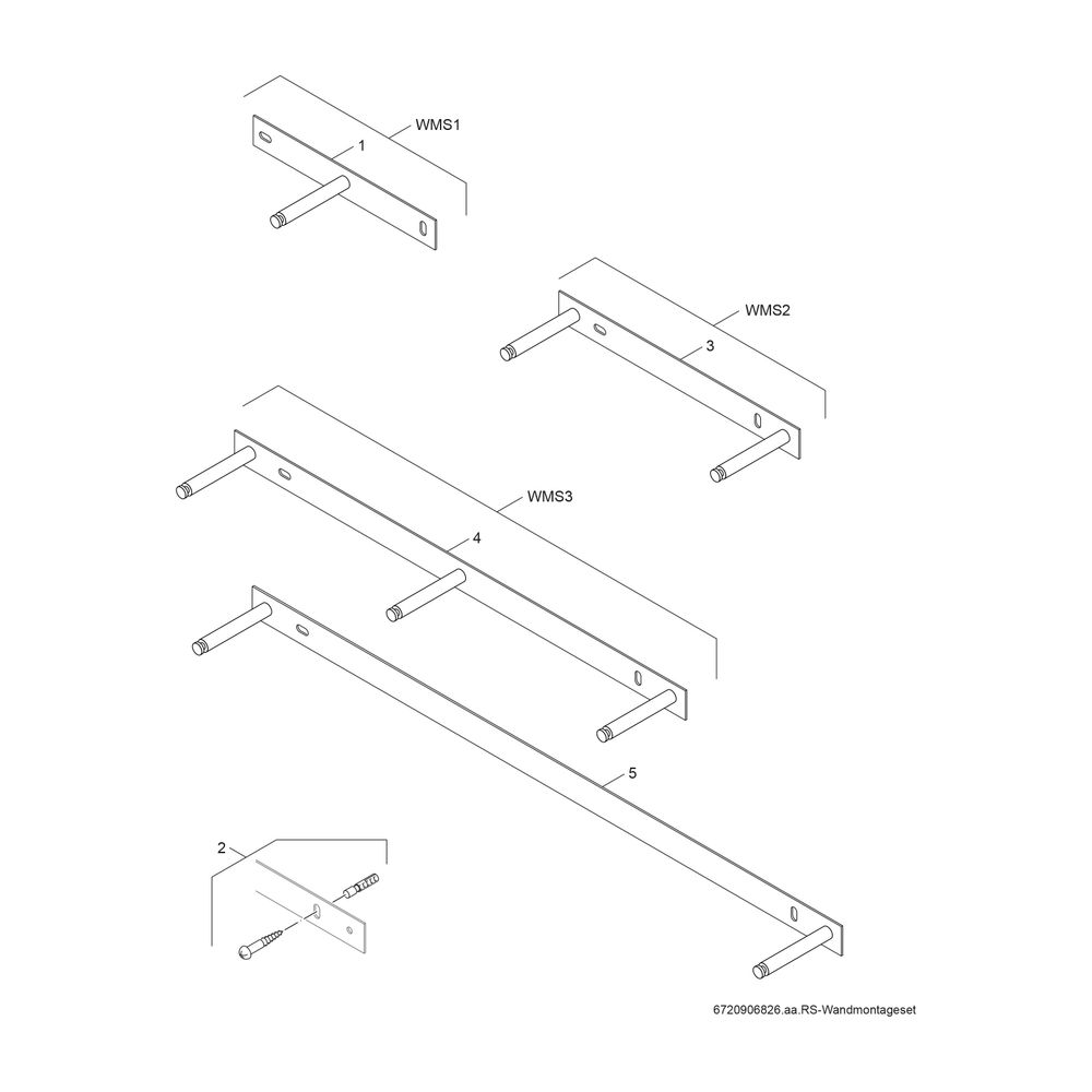 BOSCH Zubehör für Heizkreissets WMS 2 Wandhalter für zwei Heizkreissets... JUNKERS-8718584556 4051516595838 (Abb. 2)