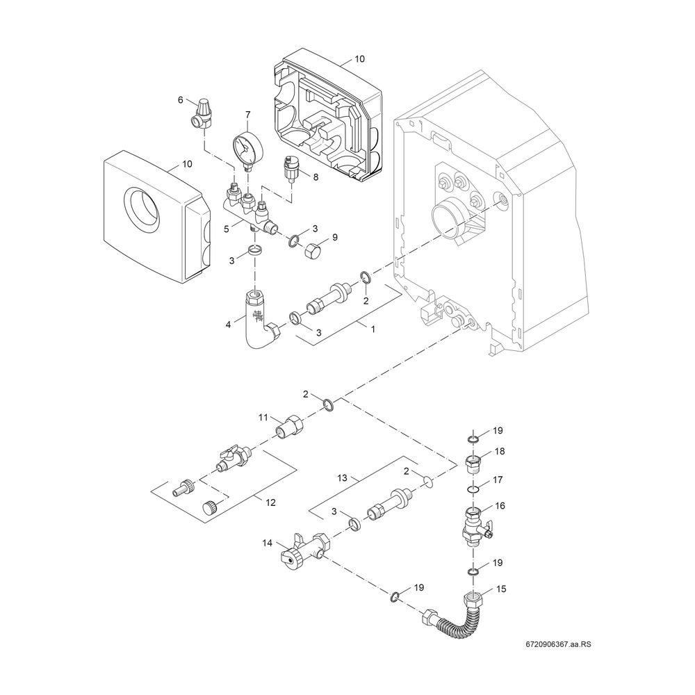 BOSCH Installationszubehör KES 2 Kesselentleerungsset mit KFE-Ventil... JUNKERS-8718584536 4051516595708 (Abb. 2)