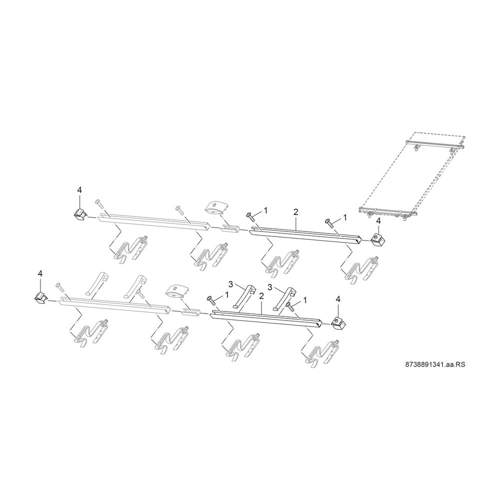 BOSCH Zubehör Flachkollektoren FKA 5-2 Aufdach Grundbausatz senkrecht... JUNKERS-8718531017 4051516044763 (Abb. 2)