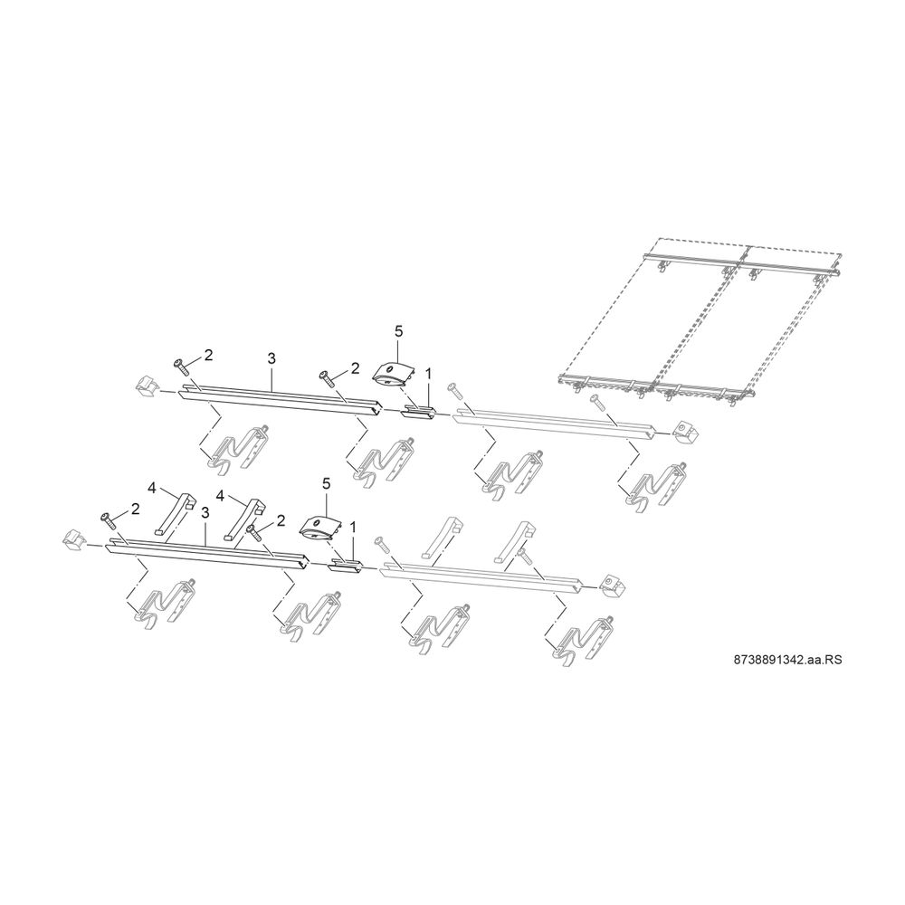 BOSCH Zubehör Flachkollektoren FKA 6-2 Aufdach Erweiterungsbausatz senkrecht... JUNKERS-8718531018 4051516044770 (Abb. 2)