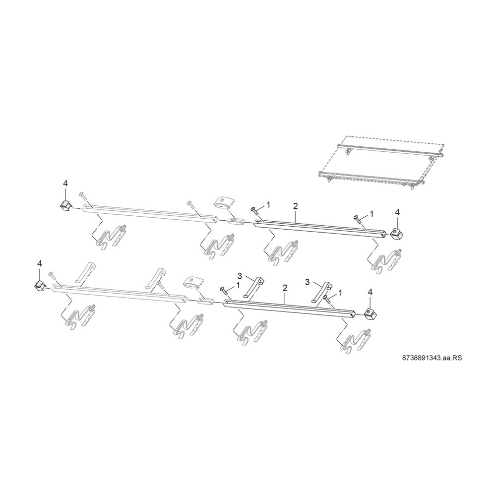 BOSCH Zubehör Flachkollektoren FKA 7-2 Aufdach Grundset waagerecht... JUNKERS-8718531019 4051516044787 (Abb. 2)