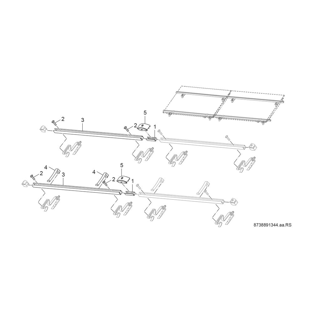 BOSCH Zubehör Flachkollektoren FKA 8-2 T Aufdach Erweiterungsbausatz waagerecht... JUNKERS-8718532808 4051516724214 (Abb. 3)