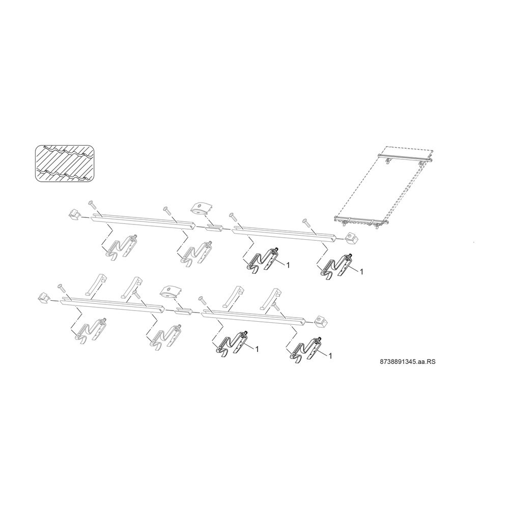 BOSCH Zubehör Flachkollektoren FKA 3-2 Dachanbindung Pfannen/Biber, 4 Stück... JUNKERS-8718531023 4051516044800 (Abb. 2)