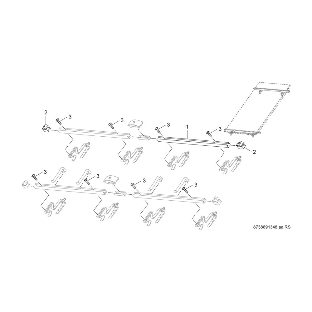 BOSCH Zubehör Flachkollektoren FKA 11-2 Zusatzschiene Grundset senkrecht... JUNKERS-8718531026 4051516044831 (Abb. 2)