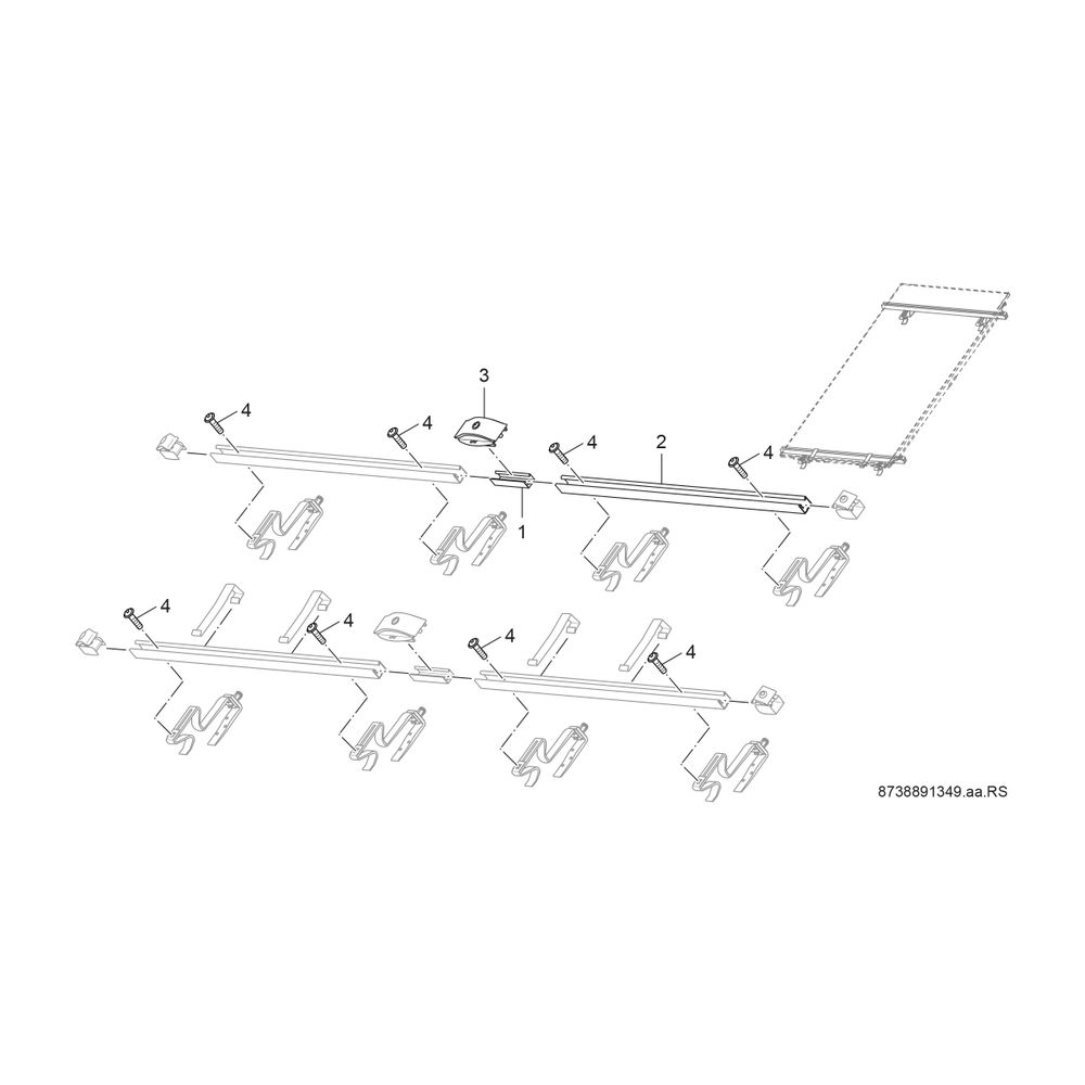 BOSCH Zubehör Flachkollektoren FKA 12-2 Zusatzschiene Erweiterungsset senkrecht... JUNKERS-8718531027 4051516044848 (Abb. 2)