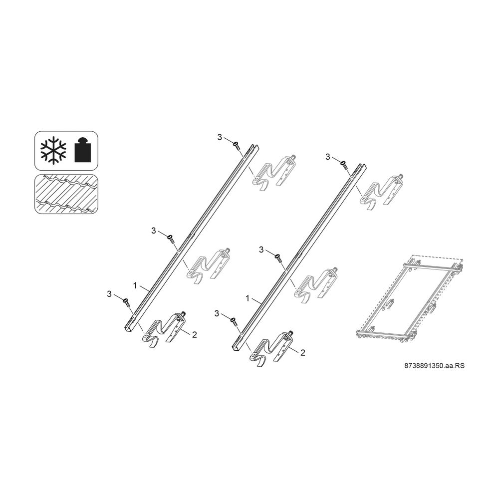 BOSCH Schneelastprofil Aufdach FKA 15-2 Pfanne/Biberschwanz, senkrecht... JUNKERS-8718531028 4051516044855 (Abb. 2)