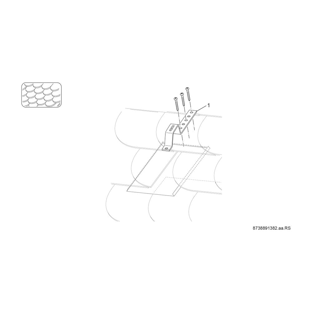 BOSCH Zubehör Flachkollektoren FKA 9-2 Dachanbindung Schiefer/Schindel, 4 Stück... JUNKERS-8718531024 4051516044817 (Abb. 2)