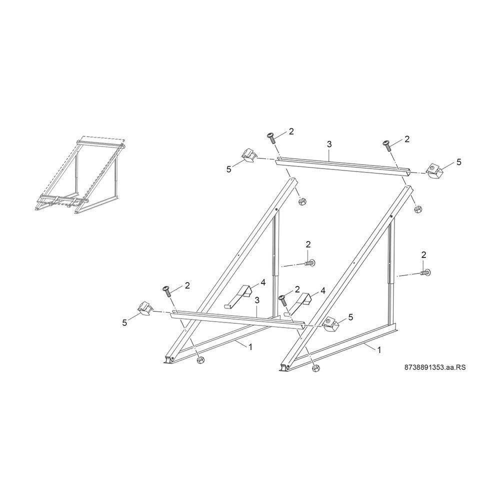 BOSCH Zubehör Flachkollektoren FKF 3-2 Flachdachständer Grundset senkrecht... JUNKERS-8718531031 4051516044886 (Abb. 2)