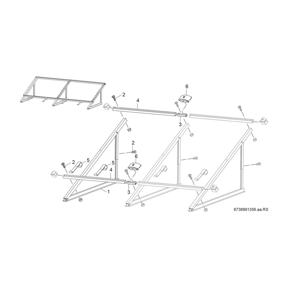 BOSCH Zubehör Flachkollektoren FKF 6-2 Flachdachständer Erweiterungsset waagr.... JUNKERS-8718531034 4051516044916 (Abb. 2)