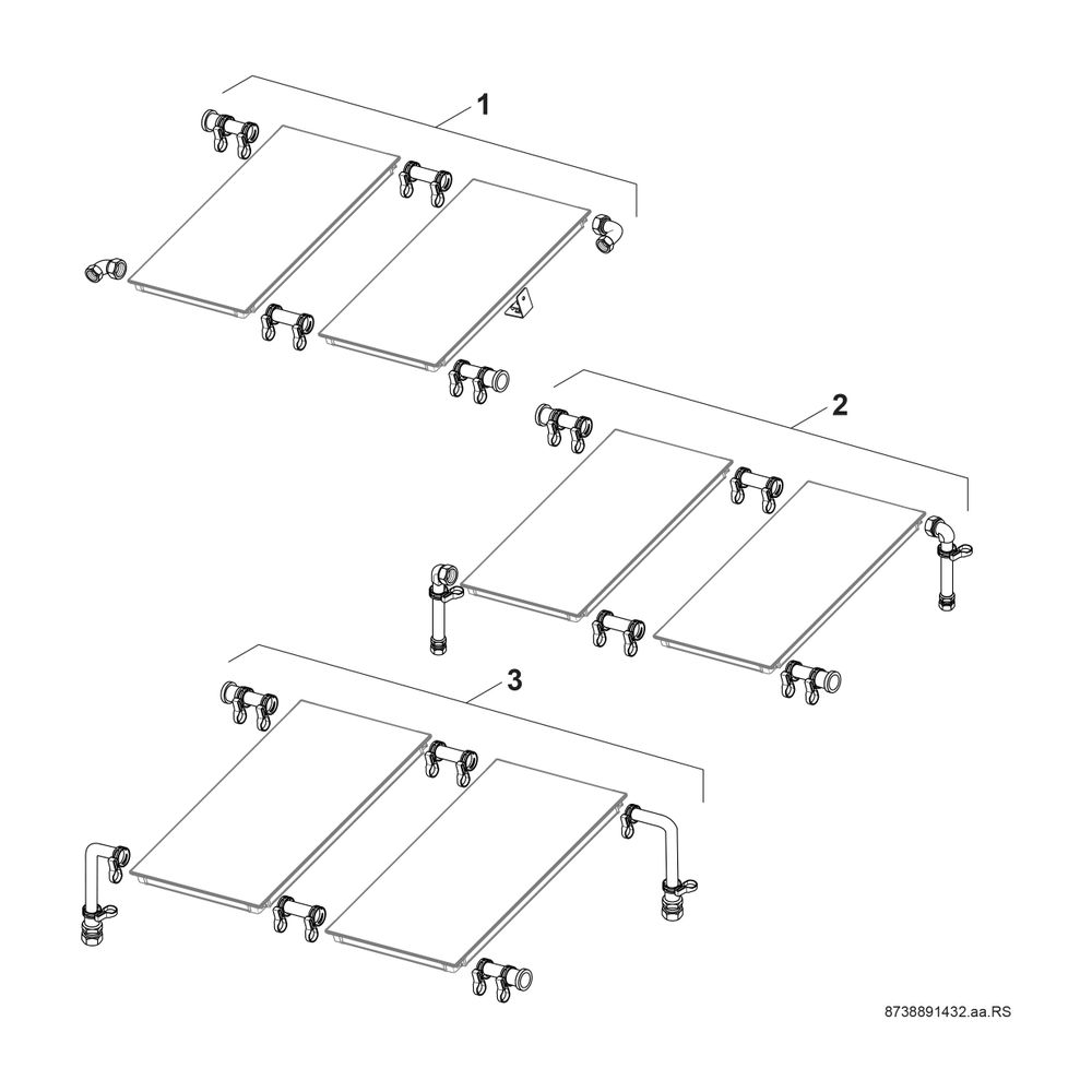 BOSCH Zubehör Solartechnik FS 12-2 Flachdach-Anschluss-Set für SO5000TF... JUNKERS-7735600337 4057749411921 (Abb. 2)