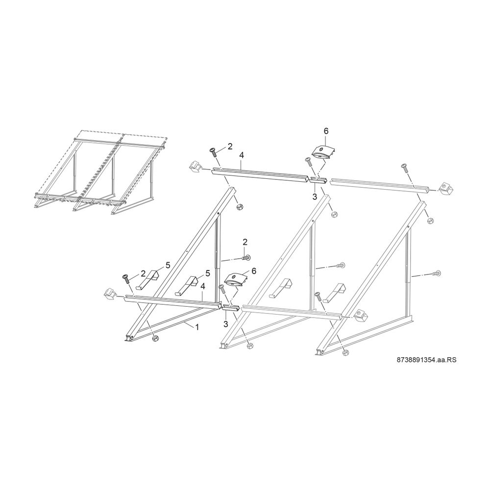 BOSCH Zubehör Flachkollektoren FKF 4-2 Flachdachständer Erweiterungsset senkr.... JUNKERS-8718531032 4051516044893 (Abb. 2)