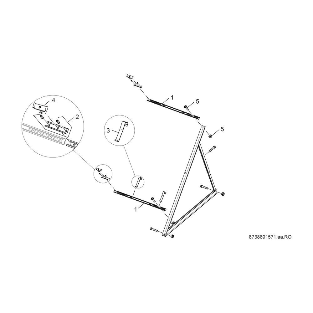 BOSCH Zubehör Flachkollektoren WMT 4 Flachdachständer Erweiterungsset senkr.... JUNKERS-8718531945 4051516281069 (Abb. 2)