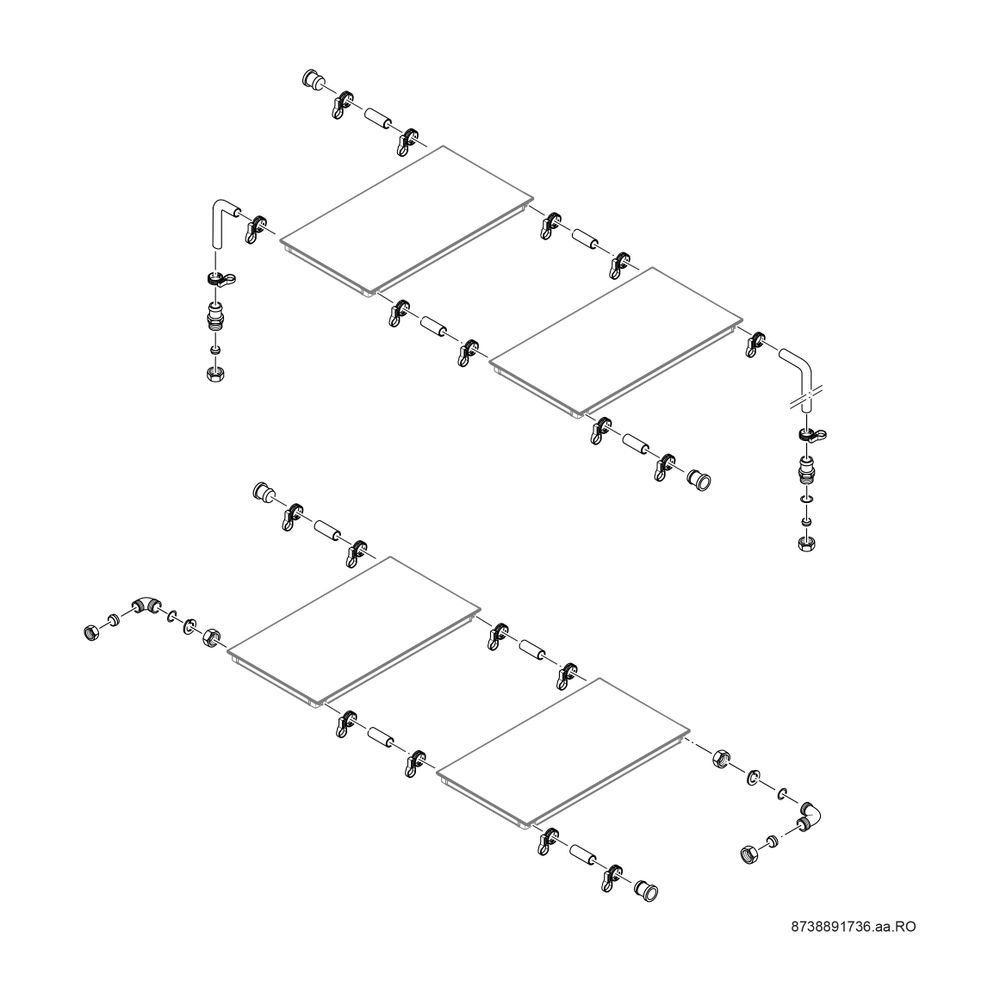 BOSCH Zubehör Solartechnik WFS 22 Flachdach-Anschlussset für SO4000TF... JUNKERS-7735600334 4057749411891 (Abb. 2)