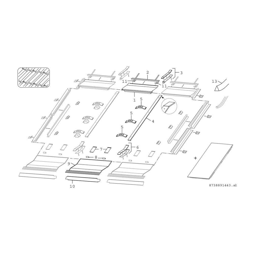 BOSCH Indach Erweiterungssatz FKI 6-2 Pfanne, Montageart senkrecht... JUNKERS-8718532911 4051516724412 (Abb. 3)