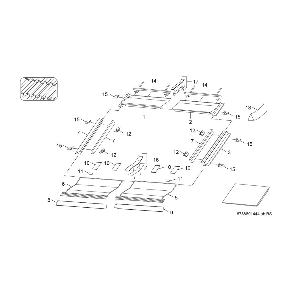 BOSCH Zubehör Solartechnik FKI 9-2 Indach Einzelkollektor waagerecht Pfanne... JUNKERS-8718530986 4051516044466 (Abb. 2)