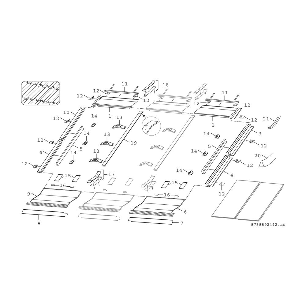 BOSCH Indach Grundbausatz FKI 5-2 Pfanne, Montageart senkrecht... JUNKERS-8718532910 4051516724405 (Abb. 3)