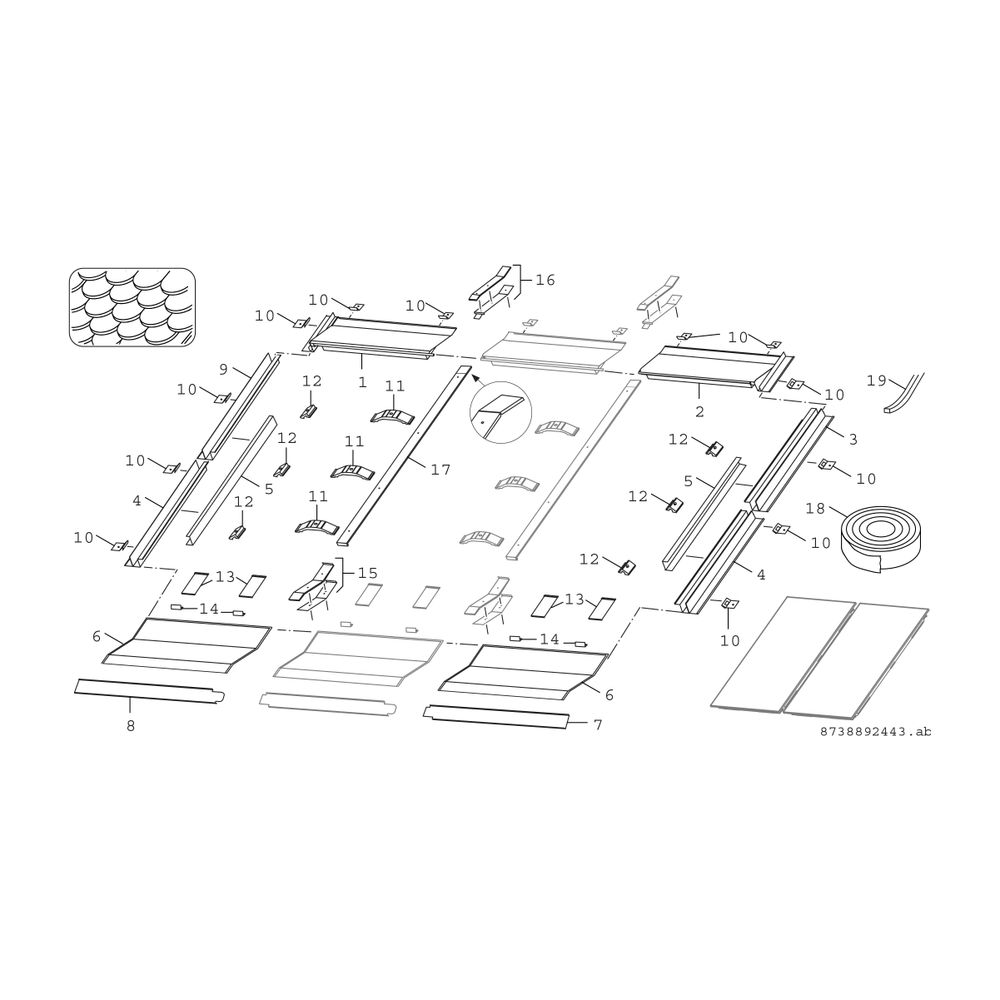 BOSCH Indach Grundbausatz FKI 17-2 Schiefer/Biberschwanz, senkrecht... JUNKERS-8718532913 4051516724429 (Abb. 3)