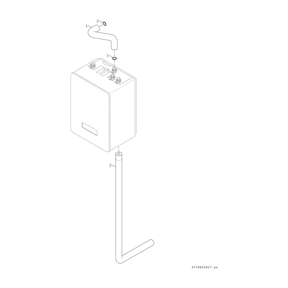 BOSCH Zubehör Frischwasserstationen SZ 9 Speichermontage-Set für Flow Fresh FF 20... JUNKERS-8718592386 4054925157338 (Abb. 3)