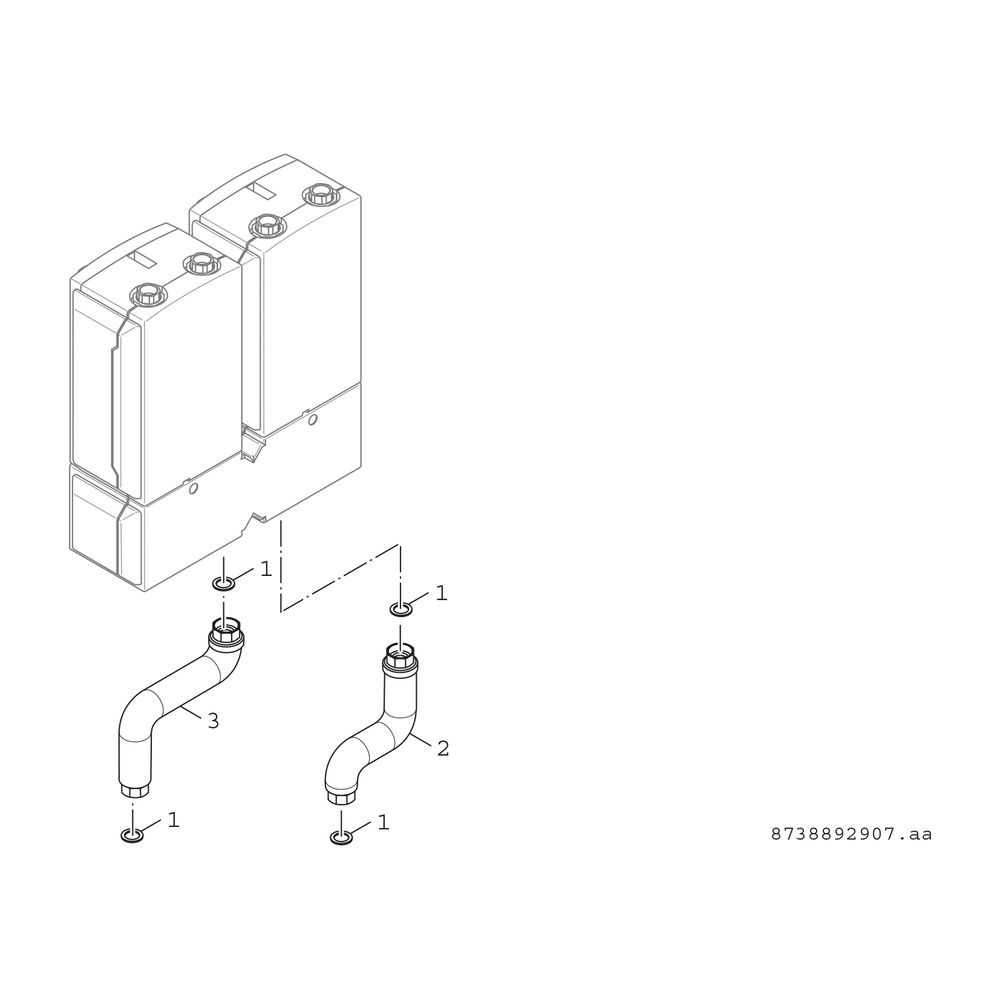 BOSCH Installationszubehör BCS 29 Anschluss-Set GC7000F/GC8000iF 15-40 kW... JUNKERS-7736602296 4057749335982 (Abb. 2)