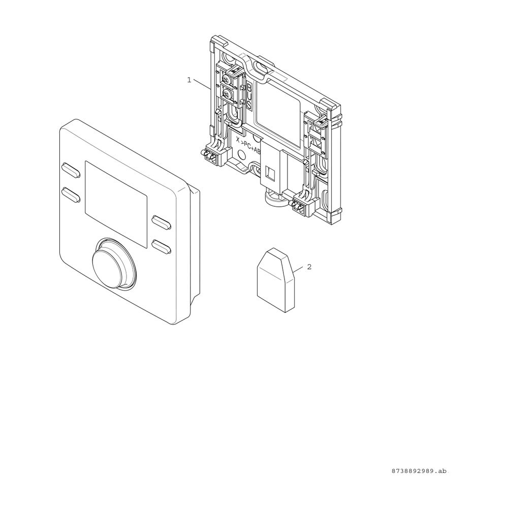 BOSCH außentemperaturgef. Regler CW100 95x95x33, für 1 Heizkreis... JUNKERS-7738111100 4057749378460 (Abb. 2)