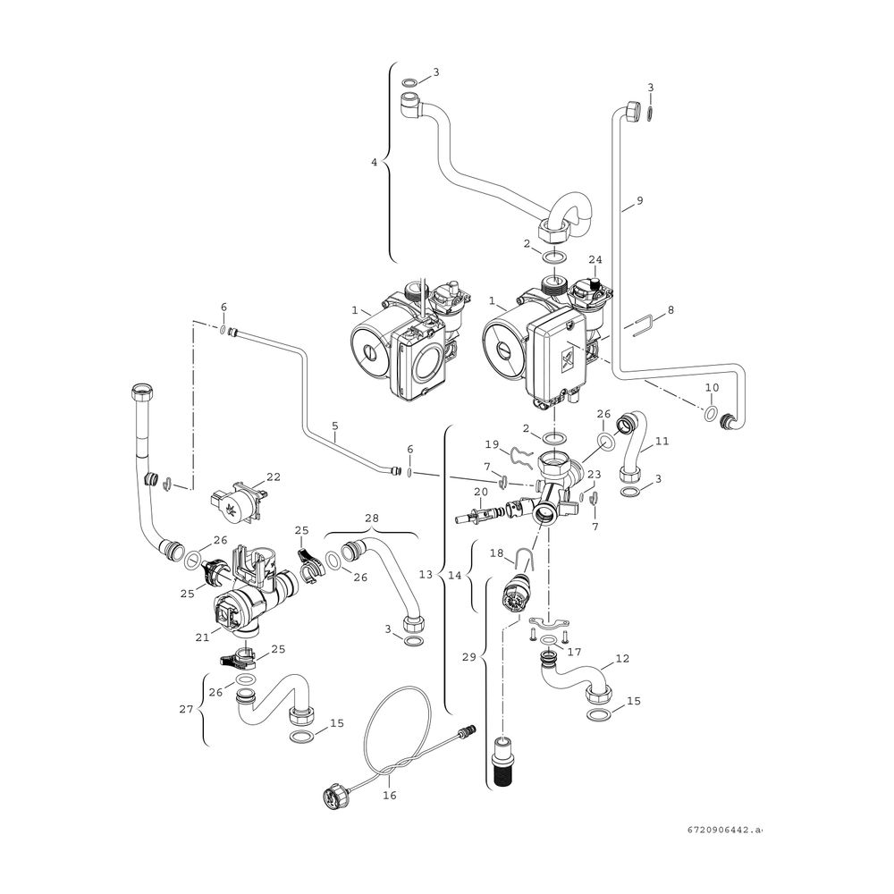 BOSCH Gas-Heizwertgerät, wandhängend CERAMINI ZSR 5/10-7 KE 23, 770x450x275... JUNKERS-7736900309 4054925619447 (Abb. 7)