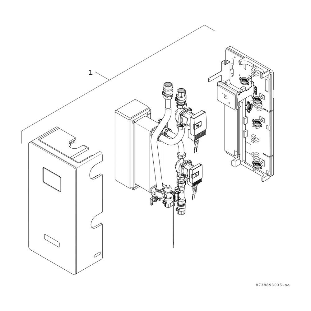 BOSCH Warmwasser-Ladestation TS 1-3 S 1010x450x285, 80 kW, edelstahlgelötet... JUNKERS-7735600413 4057749572127 (Abb. 2)