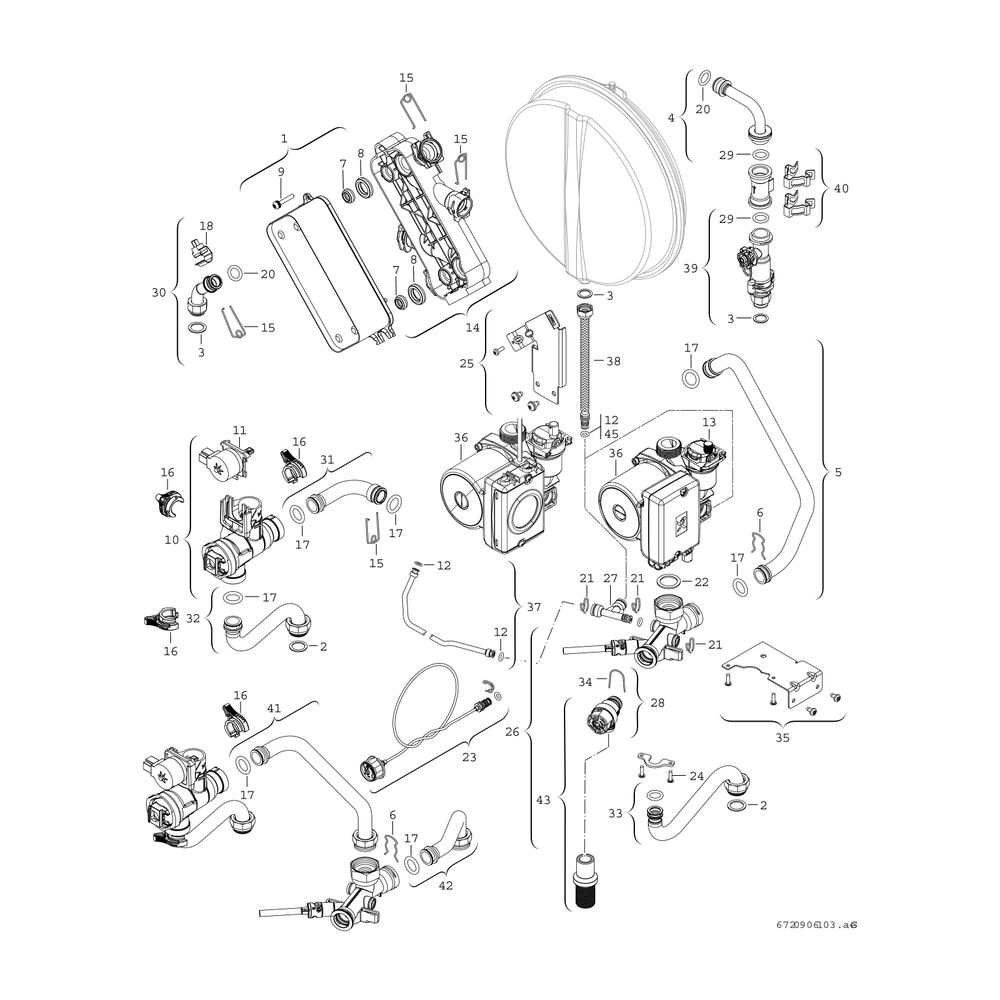 BOSCH Gas-Heizwertgerät, wandhängend CERASTARCOMFORT ZWR 18-8 KE 23... JUNKERS-7736901018 4057749088949 (Abb. 7)