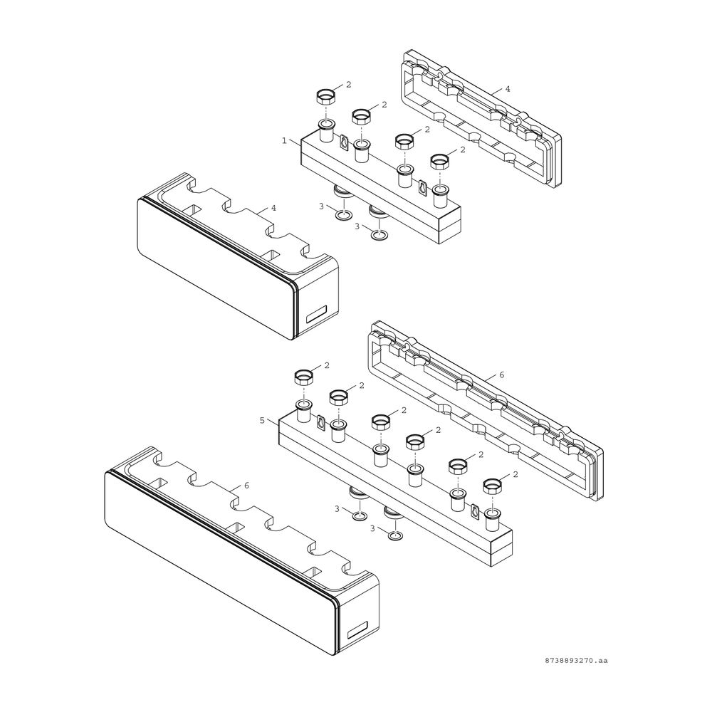 BOSCH Installationszubehör HKV 3/32/40 Heizkreisverteiler f. 3 Heizkreise,150kW... JUNKERS-8718599382 4054925726558 (Abb. 2)