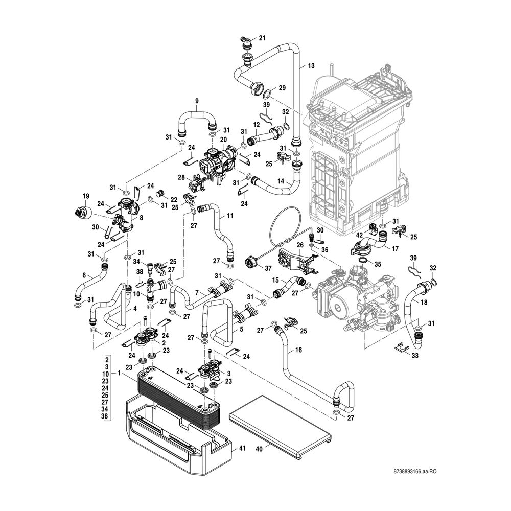 BOSCH Gas-Brennwertgerät, Kompaktmodul Condens GC 9000i WM 20/100 SB 23... JUNKERS-7738100769 4057749429070 (Abb. 6)