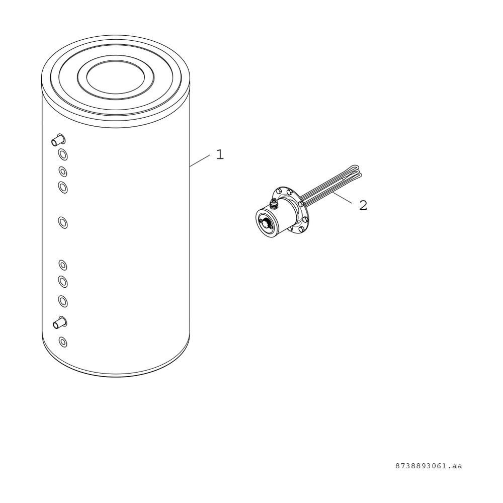 BOSCH Wärmepumpenspeicher STORA CST 500 Kombi-Schichtspeicher, 1830x810, 538 L... JUNKERS-7735500157 4054925603590 (Abb. 2)