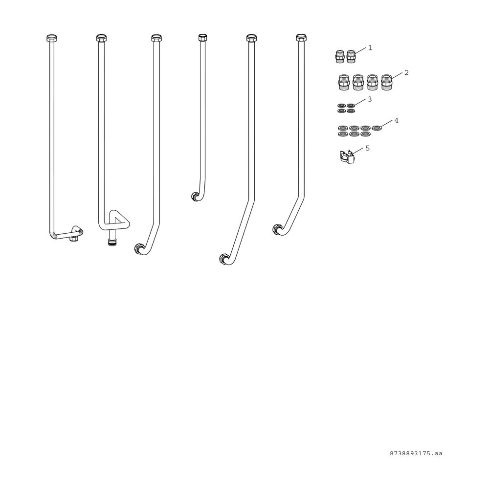 BOSCH Installationszubehör CS 11 Vertikaler Anschlusssatz, 1 Heizkreis... JUNKERS-7738112113 4054925704433 (Abb. 2)