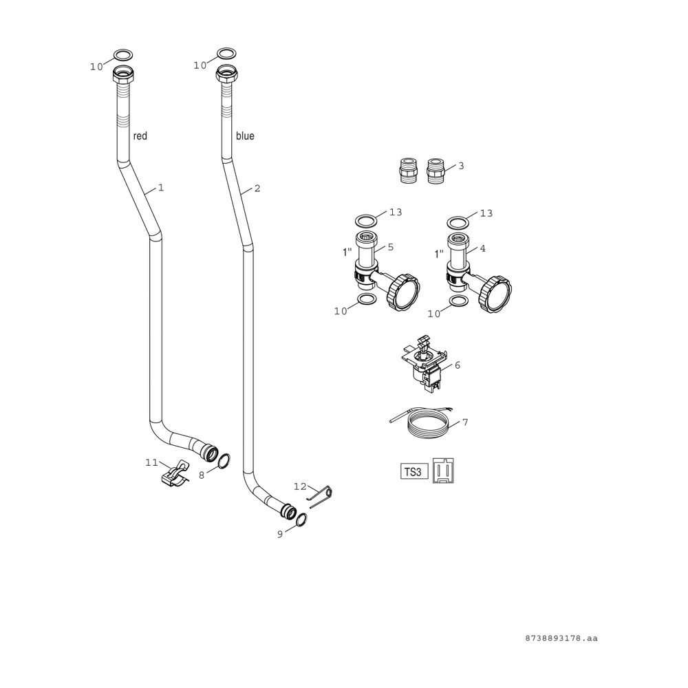 BOSCH Installationszubehör CS 14 Anschlusssatz Heizungsunterstützung... JUNKERS-7738112116 4054925704464 (Abb. 2)