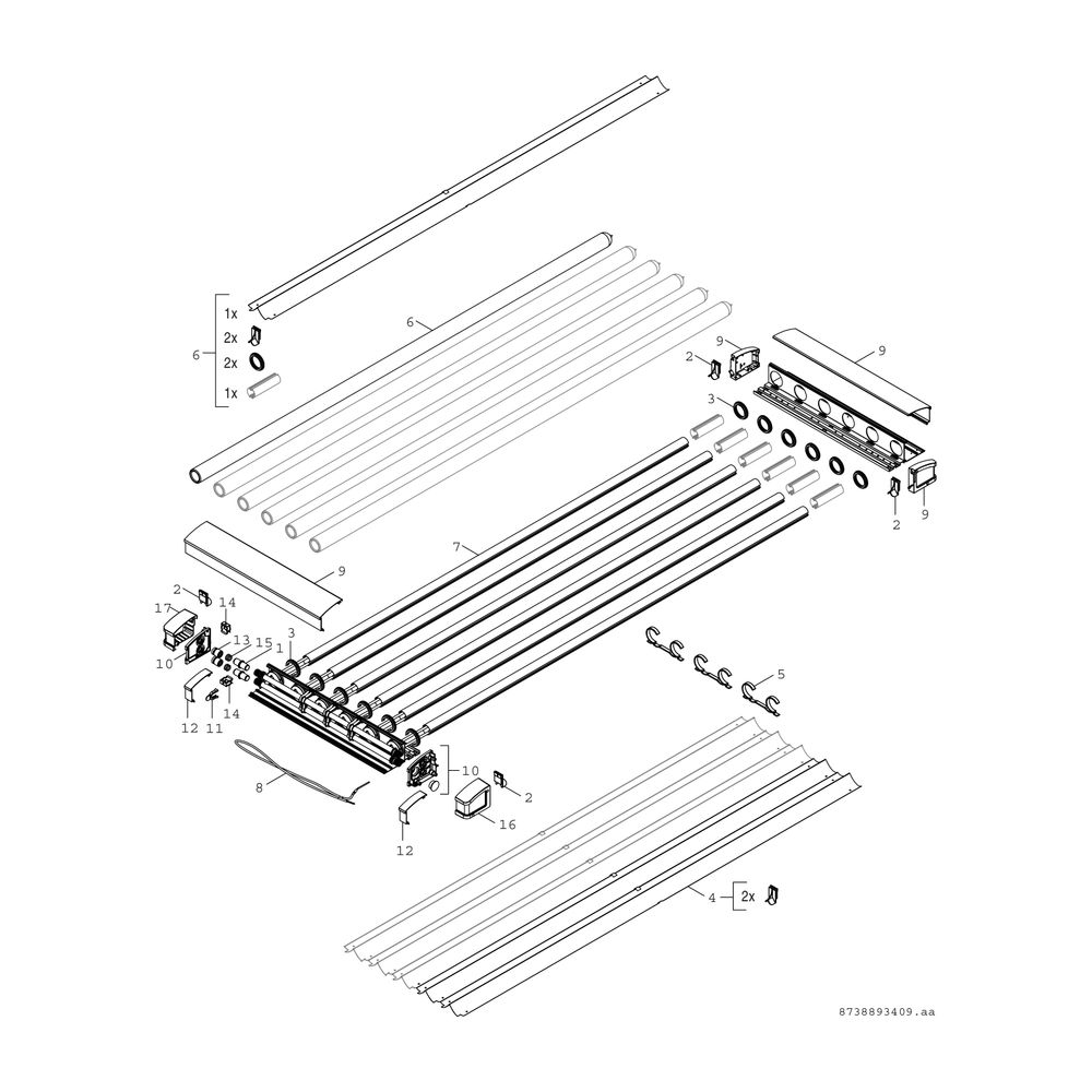 BOSCH Sonnenkollektor SO8000 TVV Vakuumröhrenkollektor, 1943x629x81... JUNKERS-7735600146 4054925734478 (Abb. 3)