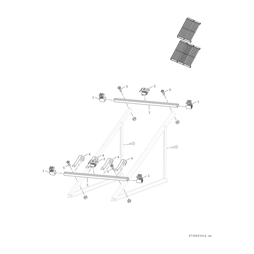 BOSCH Zubehör Vakuumröhrenkoll. VKF 11 Befestigungsset Flachdach 3 Kollektoren... JUNKERS-7735600278 4057749103833 (Abb. 2)