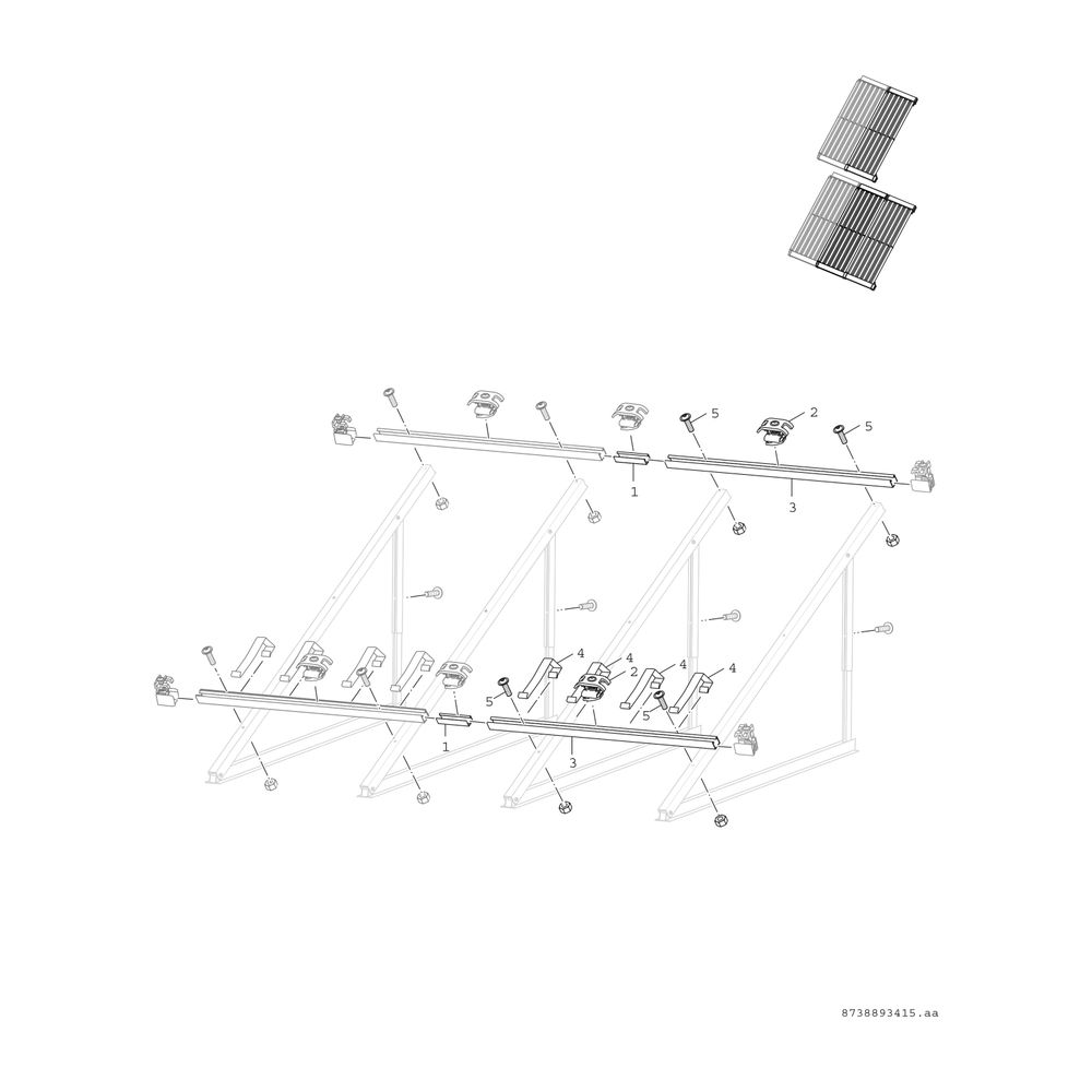 BOSCH Zubehör Vakuumröhrenkoll. VKF 13 Flachdach-Erweiterungsset 3 Kollektoren... JUNKERS-7735600280 4057749103857 (Abb. 2)