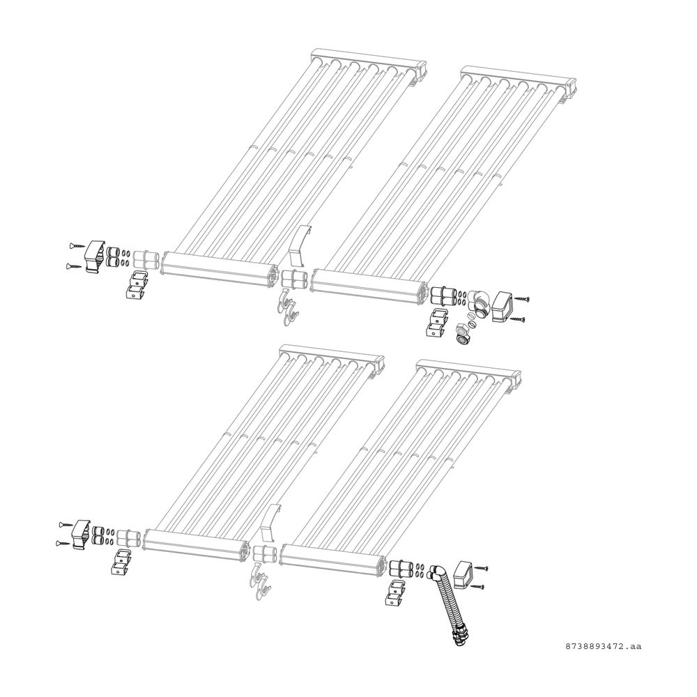 BOSCH Zubehör Solartechnik FS 121 Aufdach-Anschluss-Set für VK 120-2... JUNKERS-7735600345 4057749412645 (Abb. 2)