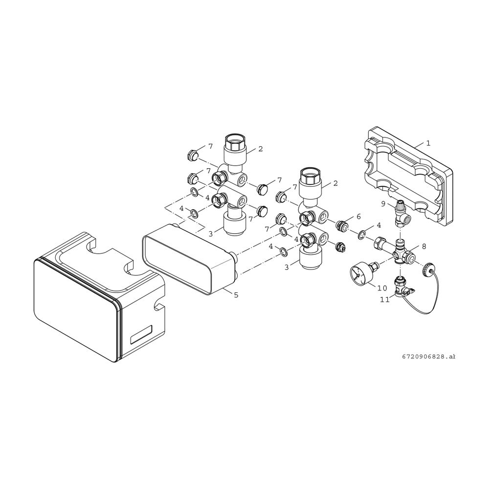 BOSCH Installationszubehör PWT 28 Systemtrennung für Altanlagen... JUNKERS-8718599387 4054925726602 (Abb. 2)