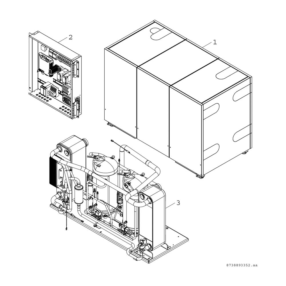 BOSCH Solewärmepumpe SUPRAECO T 640-2 HT 982x1454x745, 63 kW, offenes Modbus... JUNKERS-8738207502 4057749087645 (Abb. 2)