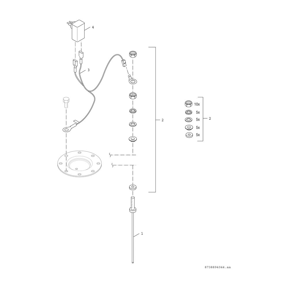 BOSCH Fremdstromanode M8 für Korrosionsschutz von email. Speicher... JUNKERS-3868354 4047416871431 (Abb. 3)