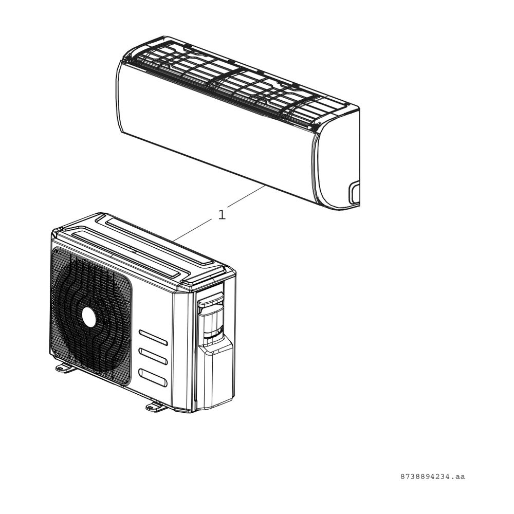 BOSCH Klimagerät CL3000i 35 E, Split Außeneinheit, 495x720x270, 3,5 kW... JUNKERS-7733701567 4062321296094 (Abb. 2)