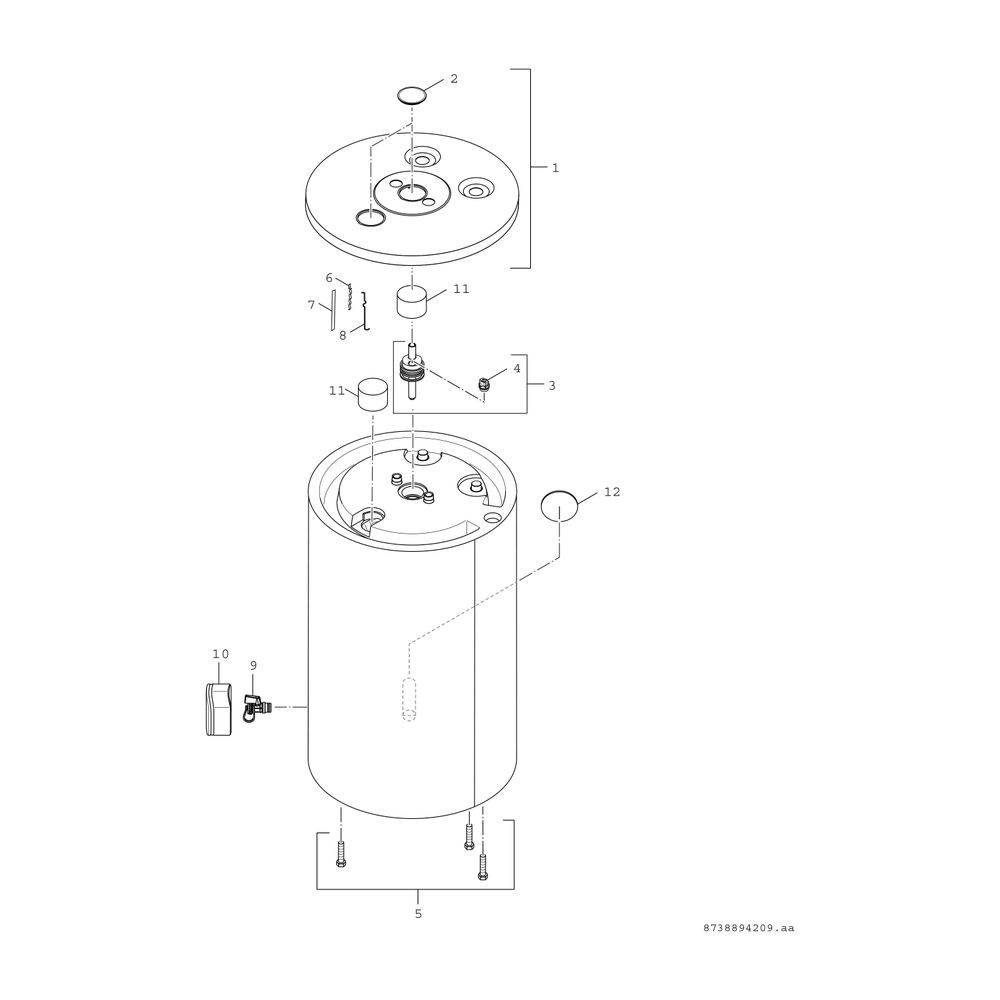 BOSCH Pufferspeicher STORA BH 120-5 1 A für Wärmepumpen, 980x600, 120 L, silber... JUNKERS-7735501535 4057749432032 (Abb. 3)